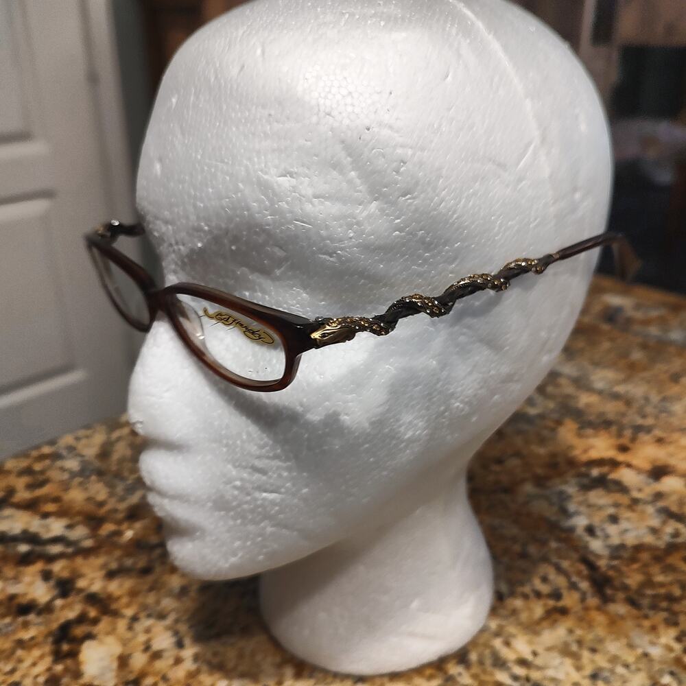 Rare Ed Hardy EH0710 Snake Glasses Eyeglasses 51-18-140 Hazel Frames